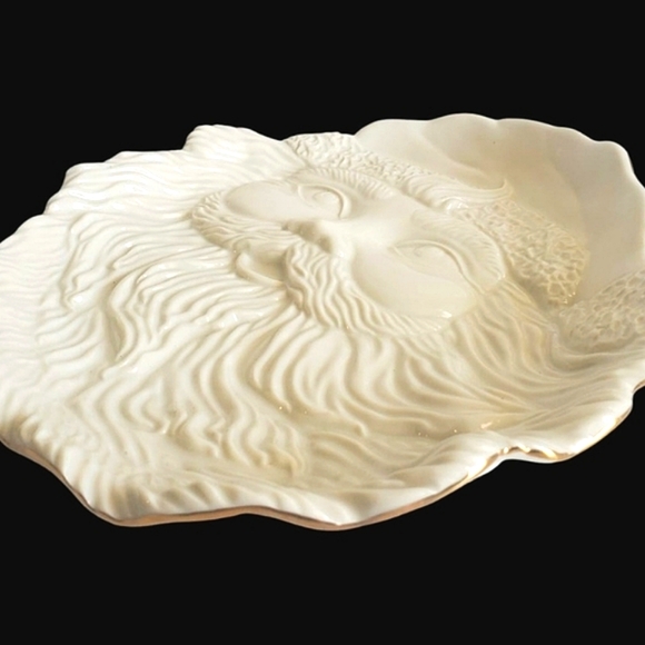 Mikasa Santa's Cookie Plate Tray Platter Ivory Porcelain Holiday Elegance - Picture 4 of 8